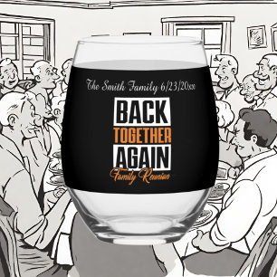 Schattigee familie bij elkaar naam toevoegen datum wijnglas zonder voet