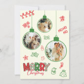 Schattigee Familie Foto Doodle Kerstvakantie Kaart (Voorkant)