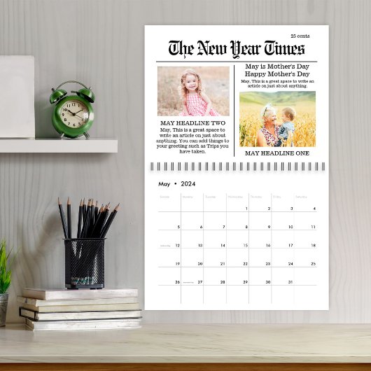 Schattigee familie foto template krant kalender