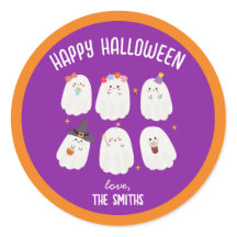 Schattigee familie Halloween stickers