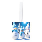 Schattigee familie Keepsake Snowman Decoratie (Voorkant)