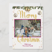 Schattigee familie kerst Kaart (Voorkant)