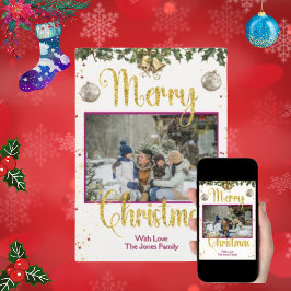 Schattigee familie kerst Kaart