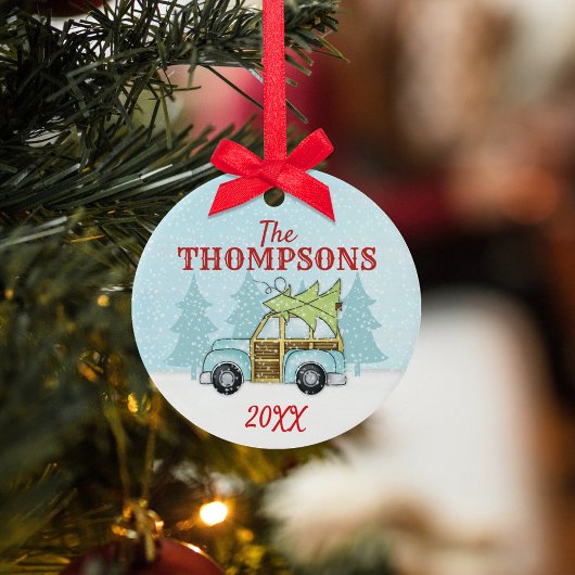 Schattigee Familie Kerst Keepsake Custom Metalen Ornament