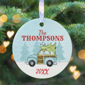 Schattigee Familie Kerst Keepsake Custom Metalen Ornament