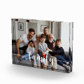 Schattigee Familie Liefde Wit Script Aangepast Hor Fotoblokken (Rechts)