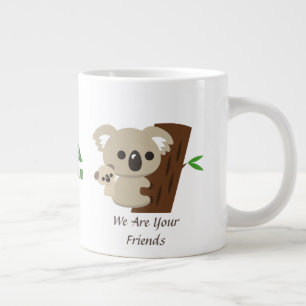 Schattigee familie Moeder Koala Beer met Baby Grote Koffiekop
