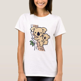 Schattigee familie Moeder Koala Beer met Baby T-shirt