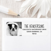 Schattigee familie PET foto retour adreslabels Etiket (Insitu)