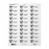 Schattigee familie PET foto retour adreslabels Etiket (Full Sheet)