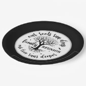 Schattigee Familie reünie partij Papieren Bordje (Gekanteld)