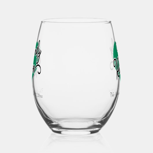 Schattigee Familie reünie toevoegen naam datum Wijnglas Zonder Voet (Links)