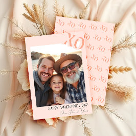 Schattigee familie Valentijn Pink XO Feestdagenkaart