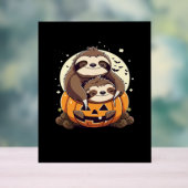 Schattigee familie van luiaards Essential T-Shirt Acryl Bord (Neutraal)