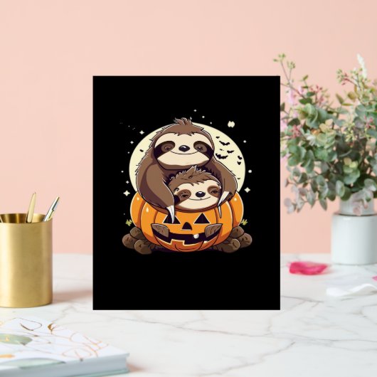 Schattigee familie van luiaards Essential T-Shirt Acryl Bord (Huwelijk)