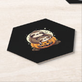 Schattigee familie van luiaards Essential T-Shirt Kartonnen Onderzetters (Schuin)