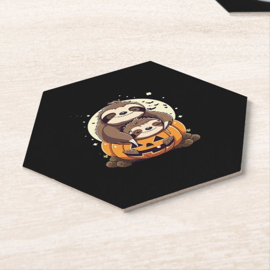 Schattigee familie van luiaards Essential T-Shirt Kartonnen Onderzetters (Schuin)