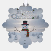 Schattigee familie Vrolijk Kerstfeest Ornament Kaart (Achterkant)