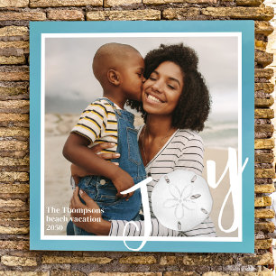 Schattigee familiefoto Joy gepersonaliseerd Foto Afdruk