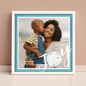 Schattigee familiefoto Joy gepersonaliseerd Foto Afdruk