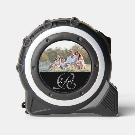 Schattigee familiefoto | Trendy monogram | Modern Rolmaat (Voorkant)