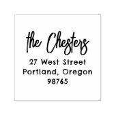 Schattigee familienaam en adres  zelfinktende stempel (Design)