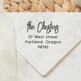 Schattigee familienaam en adres  zelfinktende stempel