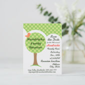 Schattigee familiereünie uitnodiging. briefkaart (Staand voorkant)