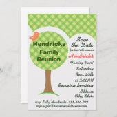 Schattigee familiereünie uitnodiging. kaart (Voorkant / Achterkant)