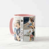 Schattigee familie's dag fotocollage koffie Mok (Voorkant links)