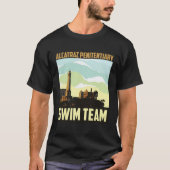 Schattigee Fancy Alcatraz Penitentiaire Zwemteam H T-shirt (Voorkant)