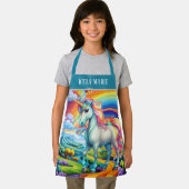 Schattigee fantasie eenhoorn naam toevoegen kind m schort (Insitu)