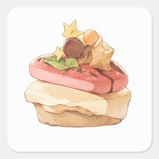 Schattigee fantasie Sticker (Voorkant)