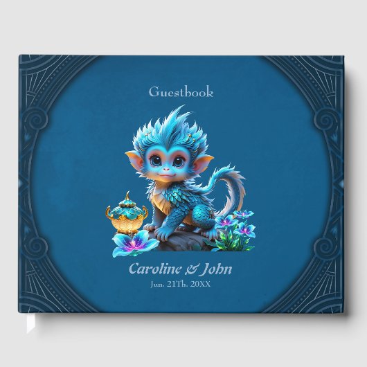 Schattigee fantasieaap gastenboek (Voorkant)