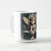 Schattigee fantasiefee koffiemok (Voorkant links)