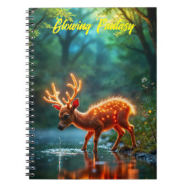 Schattigee fantasieherten gloeien lichtgevende die notitieboek