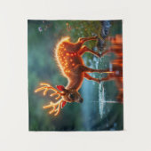 Schattigee fantasieherten gloeien lichtgevende die wandkleed (Voorkant)