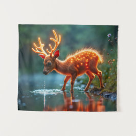 Schattigee fantasieherten gloeien lichtgevende die wandkleed