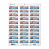 Schattigee fantasievogels met kerst petten etiket (Full Sheet)