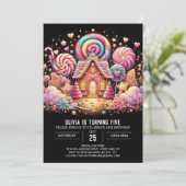 Schattigee Fantasy Candyland Digitale Verjaardag Kaart (Staand voorkant)