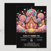 Schattigee Fantasy Candyland Digitale Verjaardag Kaart (Voorkant / Achterkant)