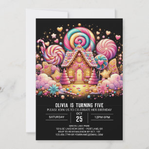 Schattigee Fantasy Candyland Digitale Verjaardag Kaart