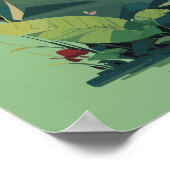 Schattigee Fantasy Color Splash Cat Design Poster (Hoek)