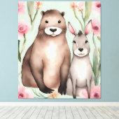 Schattigee Fantasy Critters Canvas Afdruk (Insitu (Houten vloer))