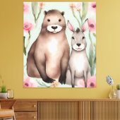 Schattigee Fantasy Critters Canvas Afdruk (Insitu (Woonkamer))