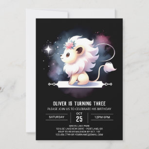 Schattigee Fantasy Lion Verjaardag Kaart