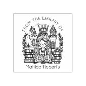 Schattigee Fantasy Princess Uit de Bibliotheek van Rubberstempel (Afrduk)
