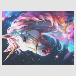 Schattigee Fantasy Rainbow Unicorn Verjaardagscade Tissuepapier