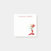 Schattigee Fantasy Red Queen Siren Zeemeermin Post-it® Notes (Voorkant)