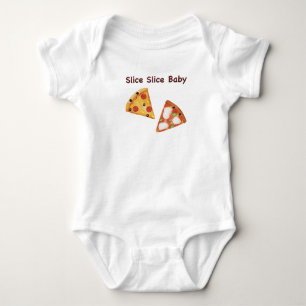 Schattigee fastfoodpizza - Kawaii junkfood gezicht Romper